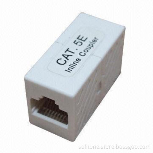 Un-shielded CAT5e Coupler Keystone Jack (180 Degrees), High-temperature Thermoplastic